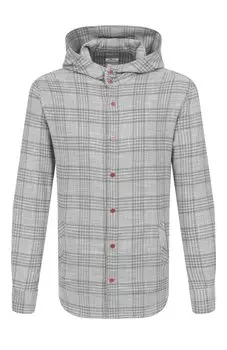 Рубашка из шерсти и шелка Kiton