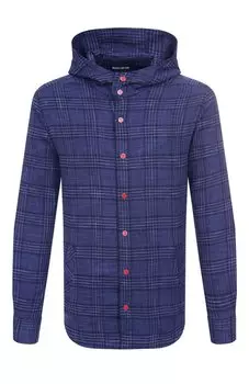 Рубашка из шерсти и шелка Kiton