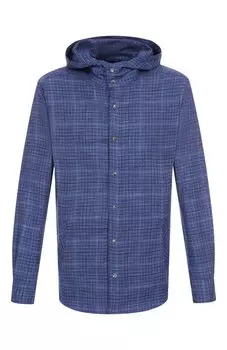 Рубашка из шерсти и шелка Kiton