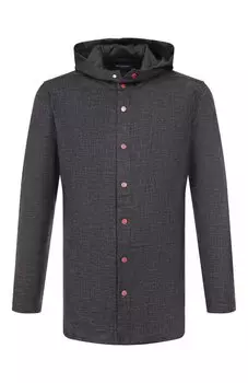 Рубашка из шерсти и шелка Kiton