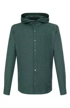 Рубашка из шерсти и шелка Kiton