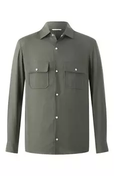 Рубашка из шерсти и шелка Marco Pescarolo