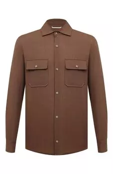 Рубашка из шерсти и шелка Marco Pescarolo