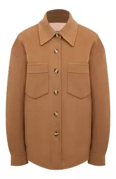 Рубашка из шерсти и шелка Nanushka