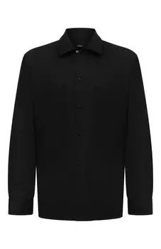 Рубашка из шерсти и шелка Zilli