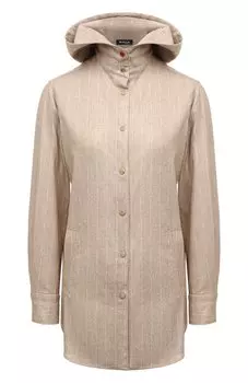 Рубашка из шерсти и вискозы Kiton