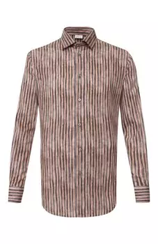 Рубашка из смеси хлопка и шелка Brioni