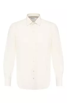 Рубашка из смеси хлопка и шелка Loro Piana