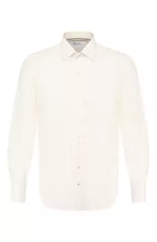 Рубашка из смеси хлопка и шелка Loro Piana