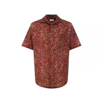 Рубашка из смеси льна и хлопка Brioni