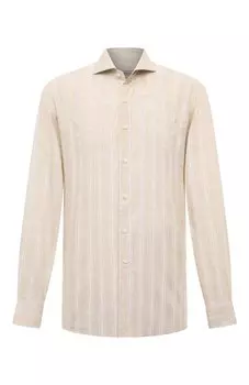 Рубашка из вискозы и льна Sartorio