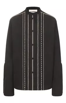 Рубашка из вискозы и шелка Jil Sander
