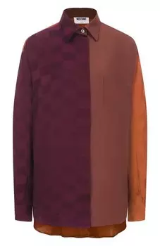 Рубашка из вискозы и шелка Moschino