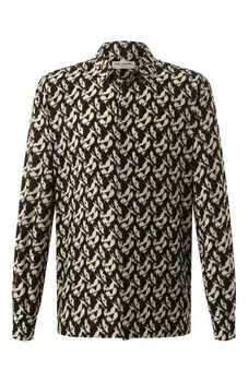 Рубашка из вискозы и шелка Saint Laurent