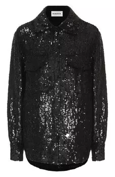 Рубашка из вискозы с отделкой пайетками P.A.R.O.S.H.