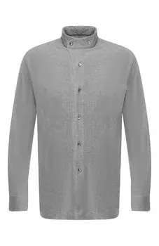 Рубашка из вискозы с воротником мандарин Giorgio Armani