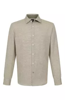 Рубашка изо льна и хлопка BOSS