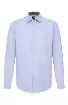 Рубашка изо льна и хлопка BOSS