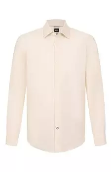 Рубашка изо льна и хлопка BOSS