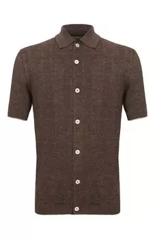 Рубашка изо льна и хлопка Brunello Cucinelli