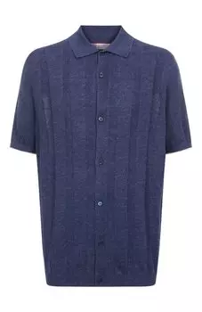 Рубашка изо льна и хлопка Brunello Cucinelli