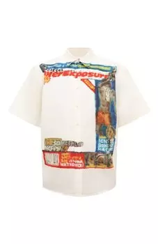 Рубашка изо льна и хлопка Diesel