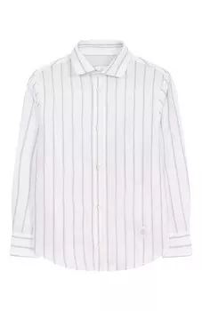 Рубашка изо льна и хлопка Eleventy