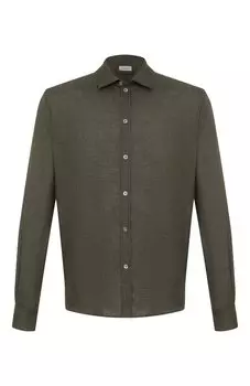 Рубашка изо льна и хлопка Zimmerli