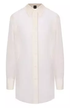 Рубашка изо льна и шелка BOSS