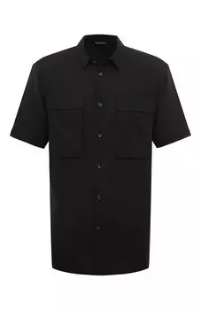 Рубашка изо льна и вискозы Emporio Armani