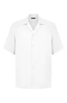 Рубашка изо льна и вискозы Emporio Armani