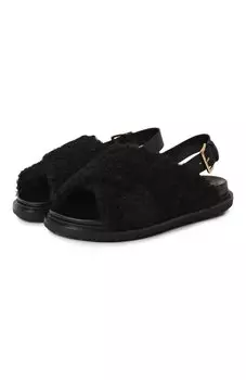 Сандалии Fussbett из овчины Marni