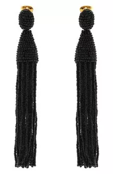 Серьги-клипсы из бисера Oscar de la Renta