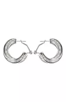 Серьги-кольца с фианитами Crush Caviar jewellery