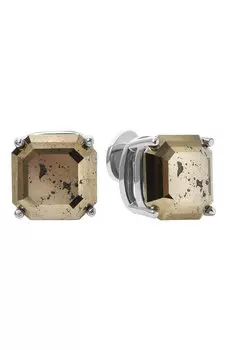 Серьги-пусеты Cartoon с пиритом Moonka