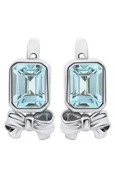 Серьги с бантами и топазами Moonka