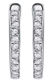 Серьги с белым топазом Moonka