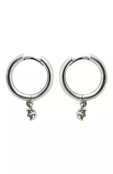 Серьги с зеленым цирконитом Jewlia