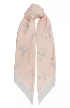 Шаль из шелка и хлопка Elie Saab