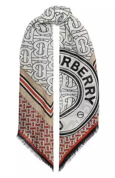 Шаль из шерсти и шелка Burberry