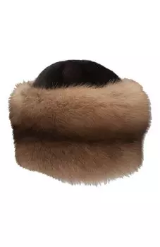 Шапка-кубанка из меха норки и соболя VICTORIA KUSENKOVA