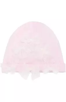 Шапка с кружевной отделкой и бантами Aletta