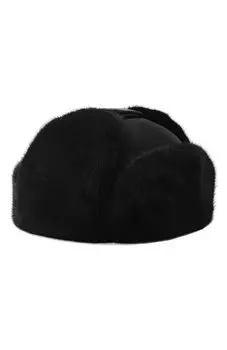 Шапка с отделкой из меха норки Zilli