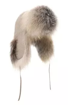 Шапка-ушанка Дарья с отделкой из меха лисы FurLand