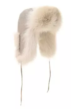 Шапка-ушанка Дарья с отделкой из меха лисы FurLand