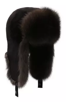 Шапка-ушанка из меха норки и соболя VICTORIA KUSENKOVA