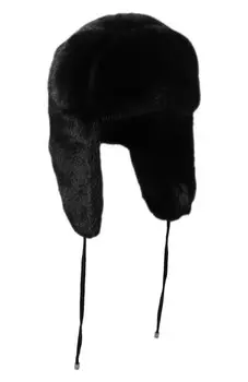 Меховая шапка-ушанка из норки VICTORIA KUSENKOVA