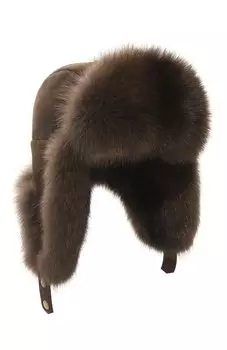 Шапка-ушанка Майкл из меха соболя и кашемира FurLand