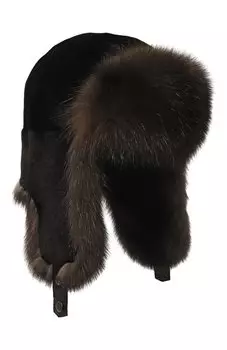 Шапка-ушанка Майкл с отделкой из меха соболя и норки FurLand