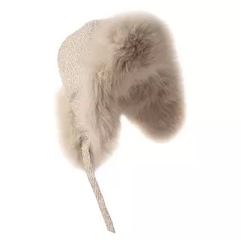 Пуховая шапка-ушанка с отделкой из песца Yves Salomon Enfant